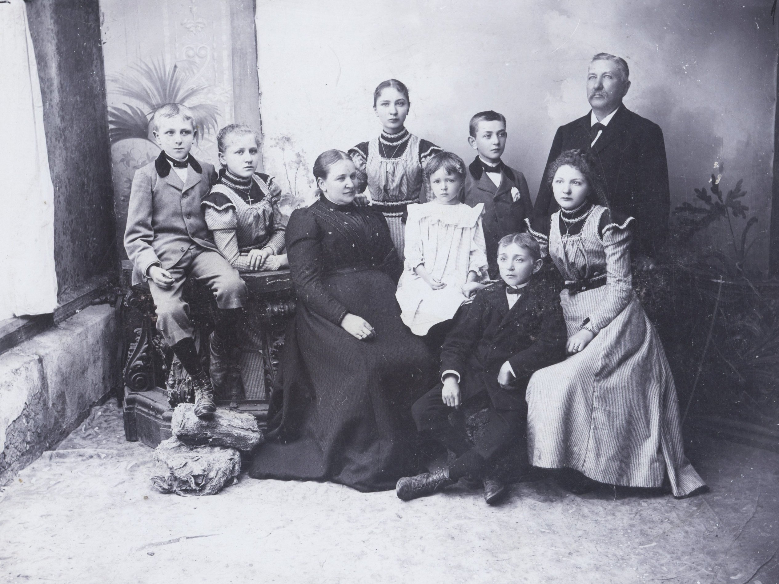 um 1899 - Familie Eduard Gediga mit Maria, geb Pasker